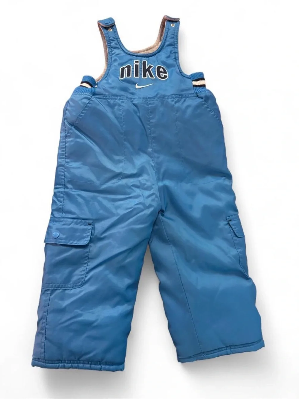 Vintage Nike Blue Baby Snow Pants Bibs 18 Months Winter Snowsuit